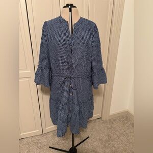 Draper James Dark Blue Geometric Dress